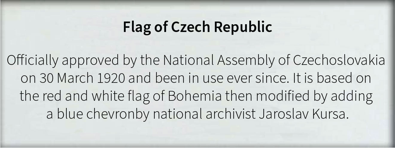 Czech Replublic- Flag with Pole