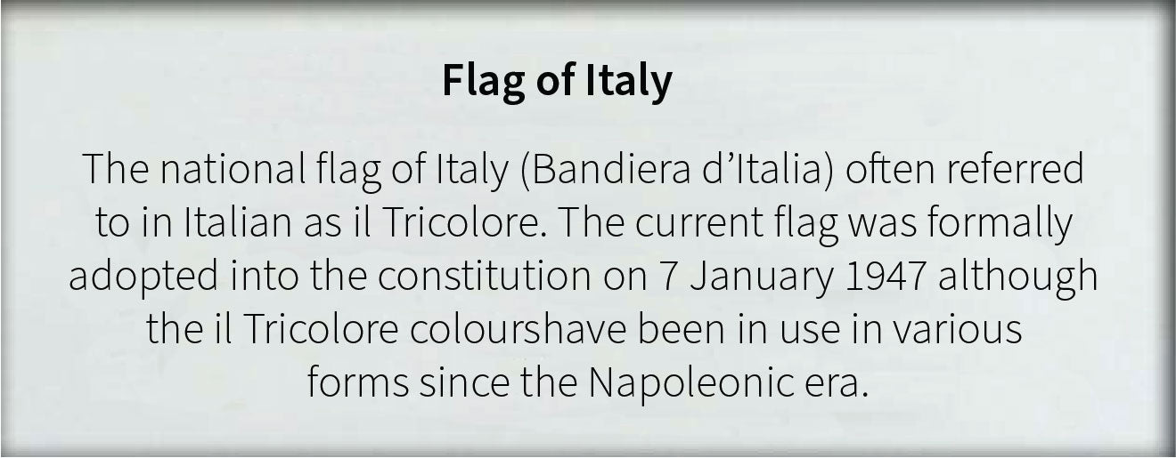 Italy - Flag with Pole