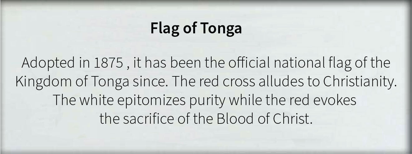 Tonga- Flag with Pole
