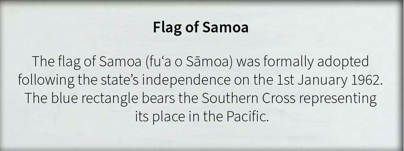 Samoa - Flag with Pole